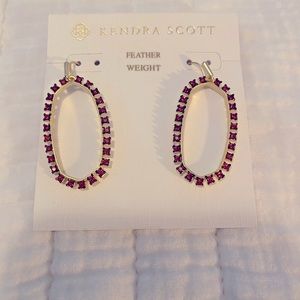 Kendra Scott burgundy Elle open frame earrings